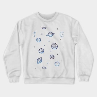 Planets Pattern Crewneck Sweatshirt